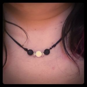 Howlite Lava Stone Healing Necklace